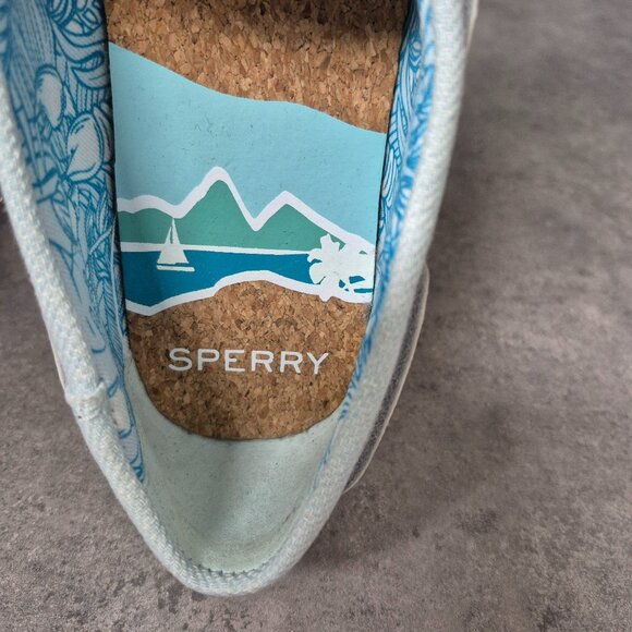 8 Sperry Star Fish Resort Boat Shoe Light Blue - Picture 7 of 10